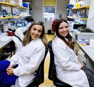 Guadalupe Sabio (CNIO) y Cintia Folgueira (CNIC)